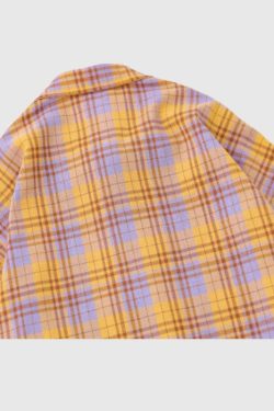 Style Core Aesthetics, New Style Trends Cute Cat Plaid Shirt