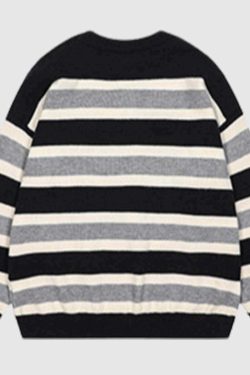 Style Core Aesthetics, New Style Trends Cute Cat Striped Sweater