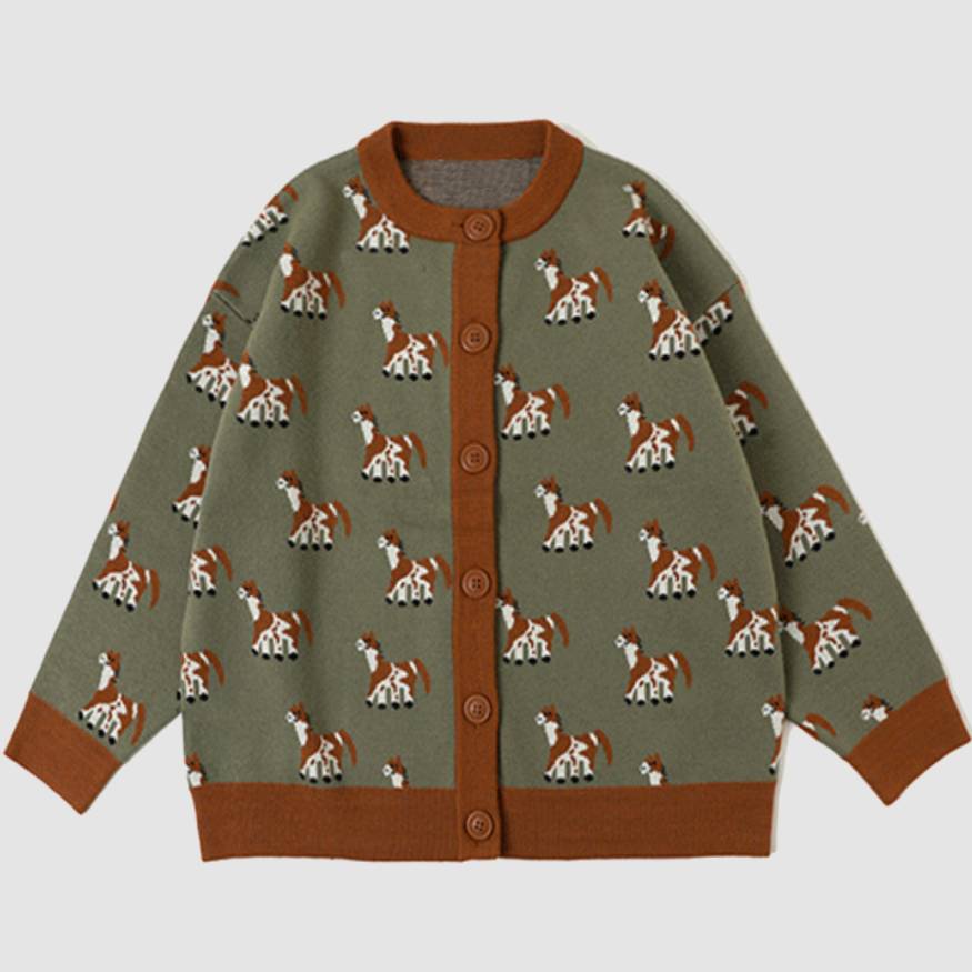 Style Core Aesthetics, New Style Trends Cute Dog Pattern Cardigan Sweater Style Core Aesthetics, New Style Trends Cute Dog Pattern Cardigan Sweater
