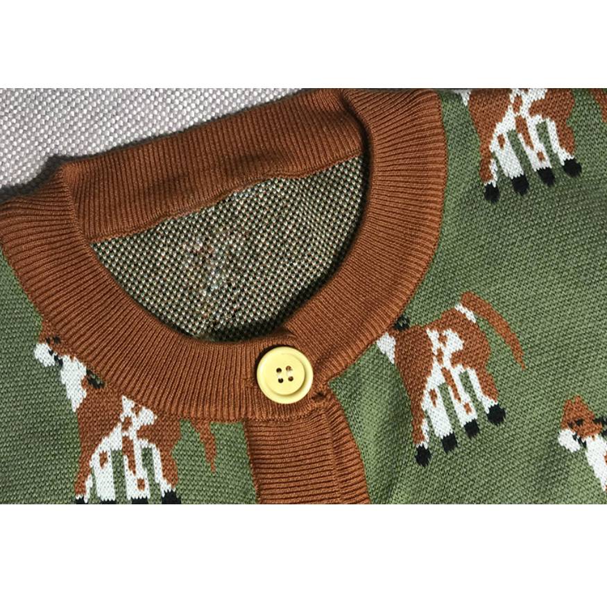 Style Core Aesthetics, New Style Trends Cute Dog Pattern Cardigan Sweater Style Core Aesthetics, New Style Trends Cute Dog Pattern Cardigan Sweater