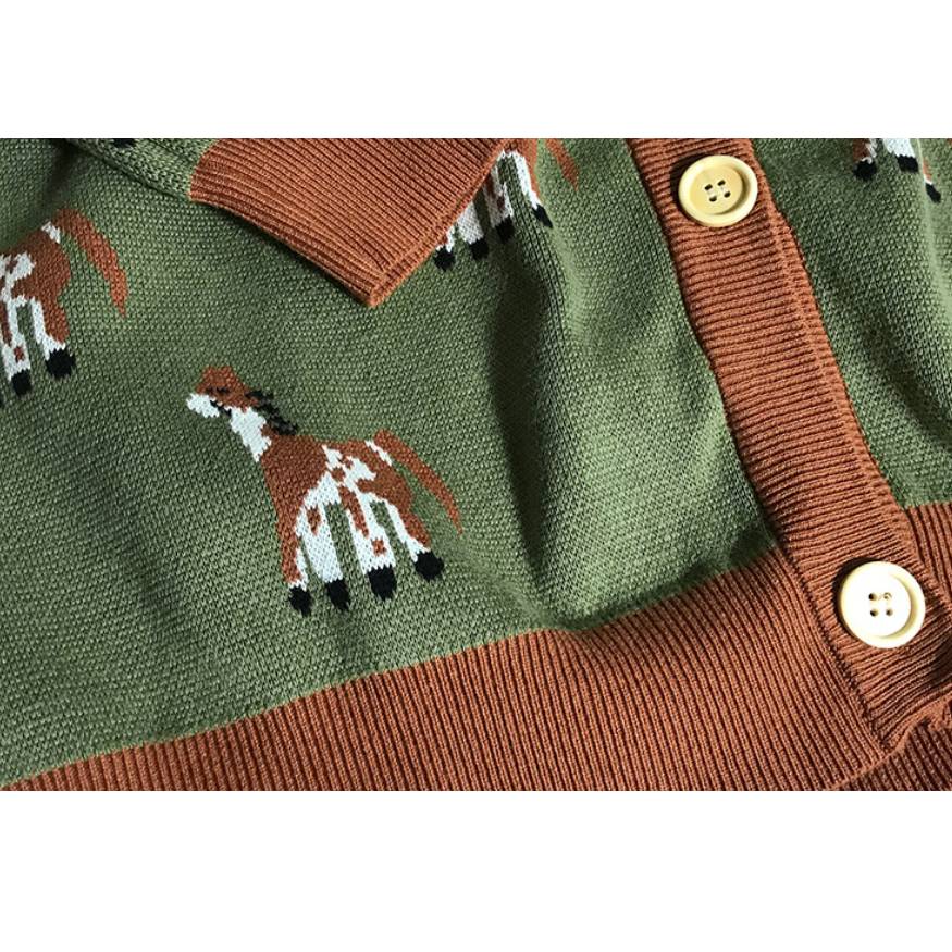 Style Core Aesthetics, New Style Trends Cute Dog Pattern Cardigan Sweater Style Core Aesthetics, New Style Trends Cute Dog Pattern Cardigan Sweater