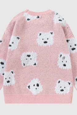 Style Core Aesthetics, New Style Trends Cute Dog Pattern Sweater