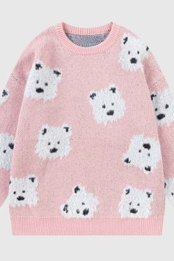 Style Core Aesthetics, New Style Trends Cute Dog Pattern Sweater