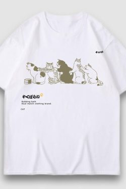 Style Core Aesthetics, New Style Trends Cute Queue Illustration Print Tee