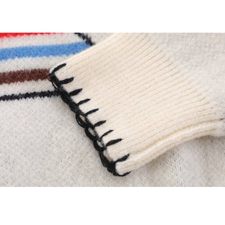 Style Core Aesthetics, New Style Trends Cute Rabbit Pattern Trim Sweater Style Core Aesthetics, New Style Trends Cute Rabbit Pattern Trim Sweater