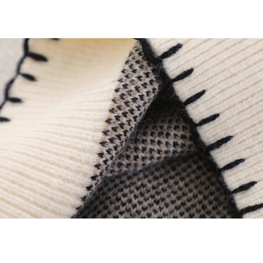 Style Core Aesthetics, New Style Trends Cute Rabbit Pattern Trim Sweater Style Core Aesthetics, New Style Trends Cute Rabbit Pattern Trim Sweater