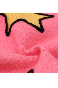 Style Core Aesthetics, New Style Trends Cute Rabbit & Star Pattern Sweater