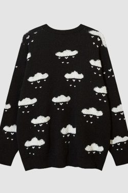Style Core Aesthetics, New Style Trends Cute Raining Pattern Sweater