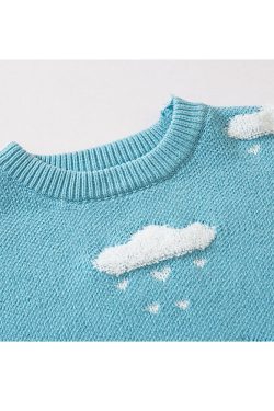 Style Core Aesthetics, New Style Trends Cute Raining Pattern Sweater