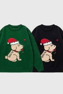 Style Core Aesthetics, New Style Trends Cute Santa Dog Sweater