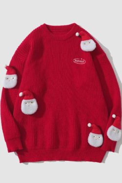 Style Core Aesthetics, New Style Trends Cute Santa Doll Sweater