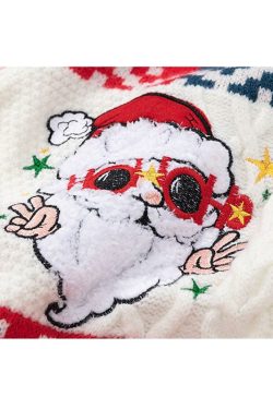 Style Core Aesthetics, New Style Trends Cute Santa Embroidered Pullover