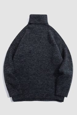 Style Core Aesthetics, New Style Trends Cute Shark Pattern Turtleneck Sweater