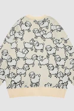 Style Core Aesthetics, New Style Trends Cute Sheep Cardigan