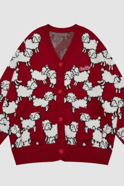 Style Core Aesthetics, New Style Trends Cute Sheep Cardigan