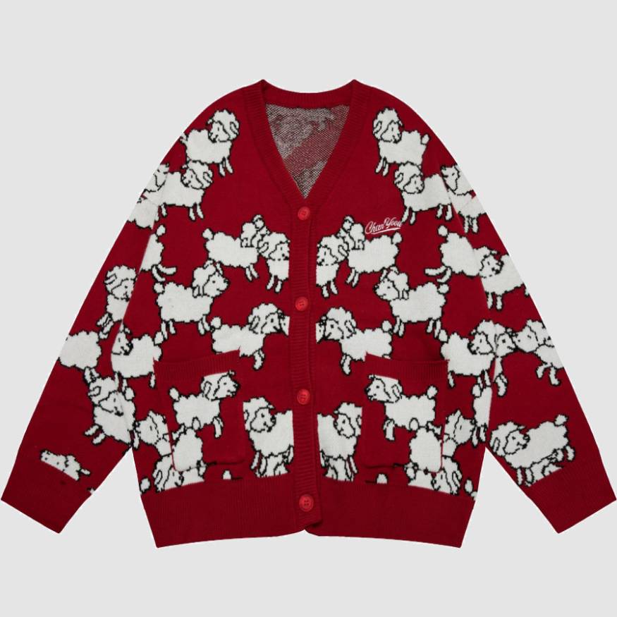 Style Core Aesthetics, New Style Trends Cute Sheep Cardigan Style Core Aesthetics, New Style Trends Cute Sheep Cardigan