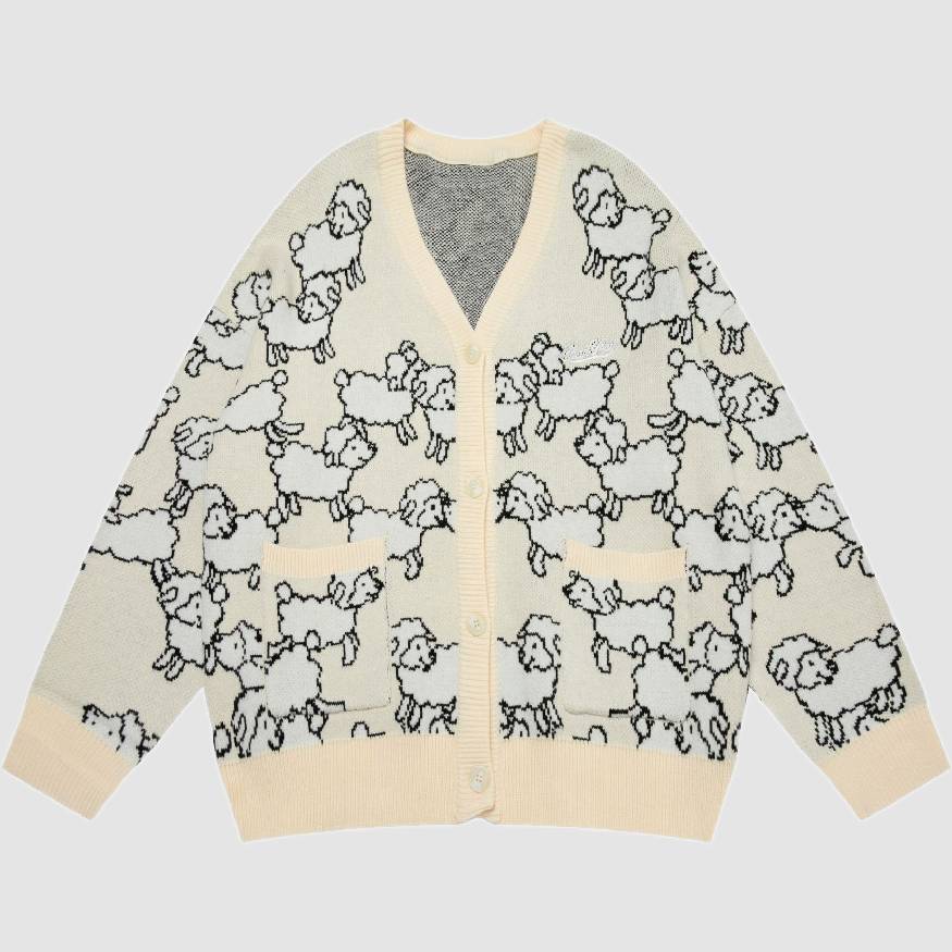Style Core Aesthetics, New Style Trends Cute Sheep Cardigan Style Core Aesthetics, New Style Trends Cute Sheep Cardigan
