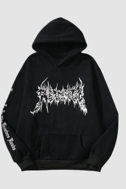 Style Core Aesthetics, New Style Trends Dark Style Skull Line Hoodies