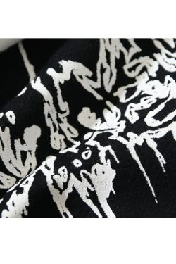 Style Core Aesthetics, New Style Trends Dark Style Skull Line Hoodies