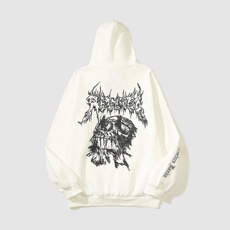 Style Core Aesthetics, New Style Trends Dark Style Skull Line Hoodies Style Core Aesthetics, New Style Trends Dark Style Skull Line Hoodies