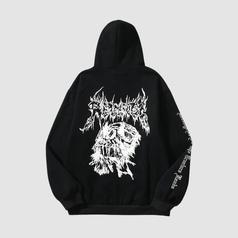 Style Core Aesthetics, New Style Trends Dark Style Skull Line Hoodies Style Core Aesthetics, New Style Trends Dark Style Skull Line Hoodies