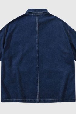 Style Core Aesthetics, New Style Trends Denim Multi-pocket Shirts