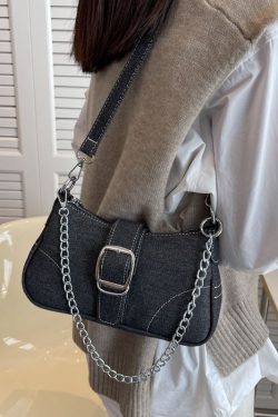 Style Core Aesthetics, New Style Trends Denim Shoulder Baguette Bag