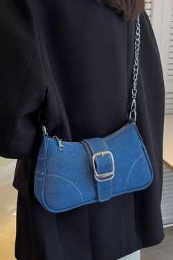 Style Core Aesthetics, New Style Trends Denim Shoulder Baguette Bag
