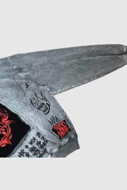 Style Core Aesthetics, New Style Trends Devil Patchwork Hoodie