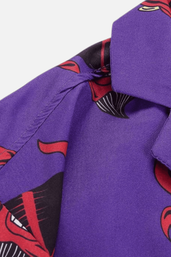 Style Core Aesthetics, New Style Trends Devil Print Summer Shirt