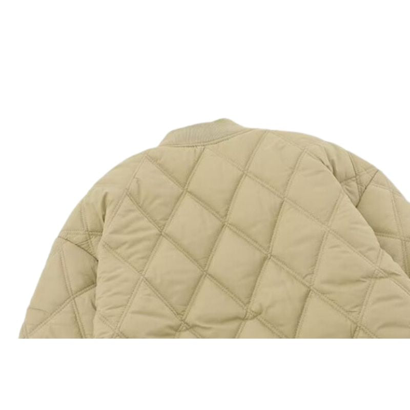 Style Core Aesthetics, New Style Trends Diamond Pattern Vintage Baseball Jacket Style Core Aesthetics, New Style Trends Diamond Pattern Vintage Baseball Jacket