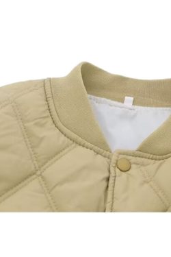 Style Core Aesthetics, New Style Trends Diamond Pattern Vintage Baseball Jacket