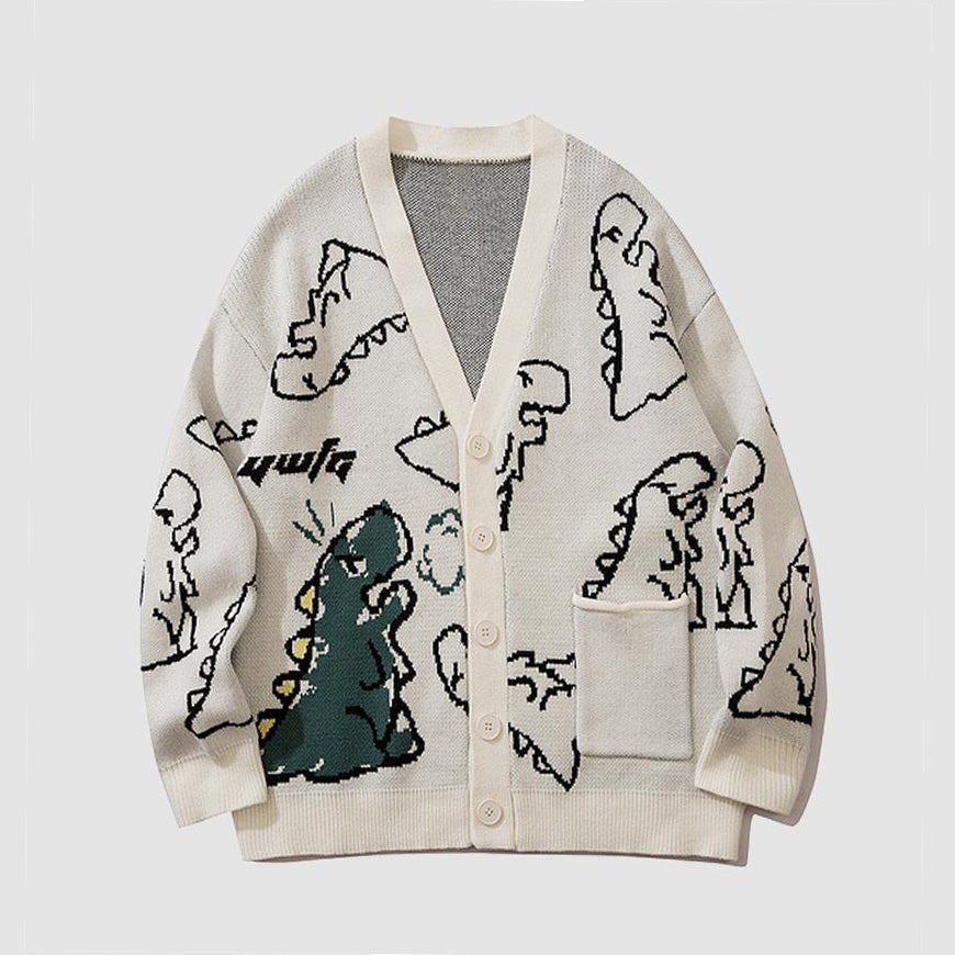Style Core Aesthetics, New Style Trends Dinosaur Cardigan Sweater Style Core Aesthetics, New Style Trends Dinosaur Cardigan Sweater