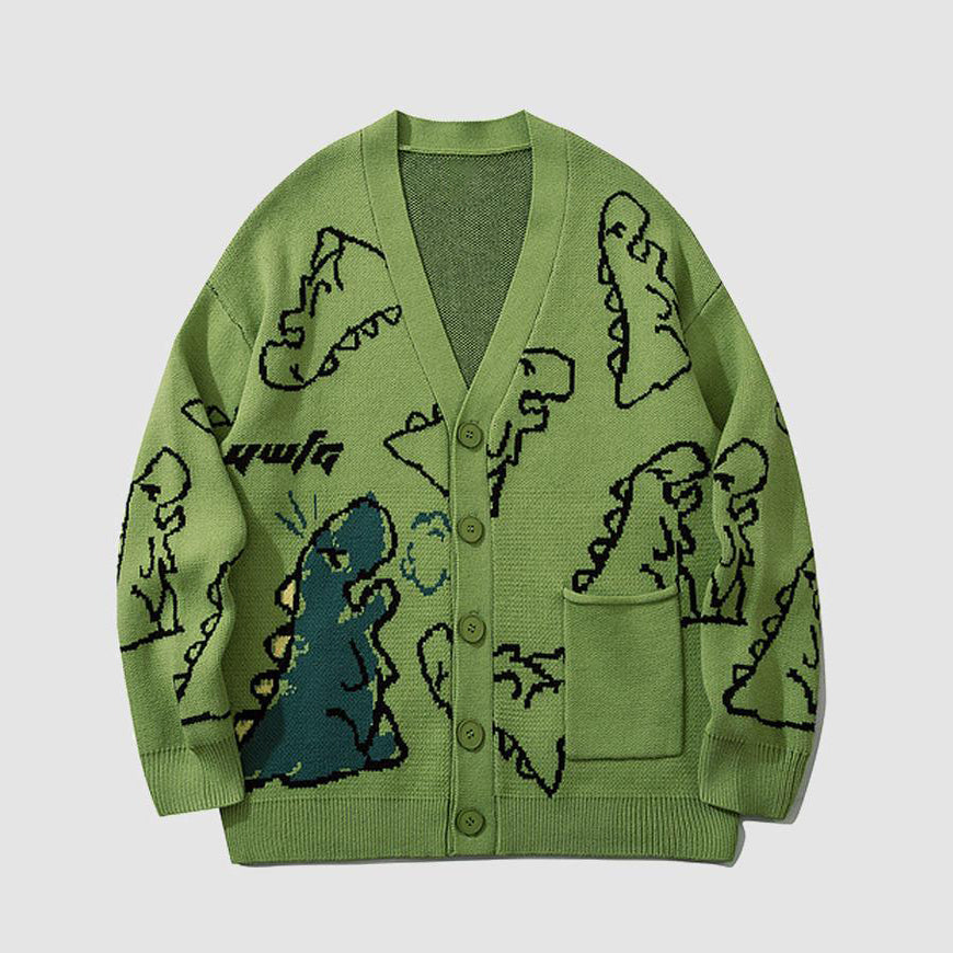 Style Core Aesthetics, New Style Trends Dinosaur Cardigan Sweater Style Core Aesthetics, New Style Trends Dinosaur Cardigan Sweater