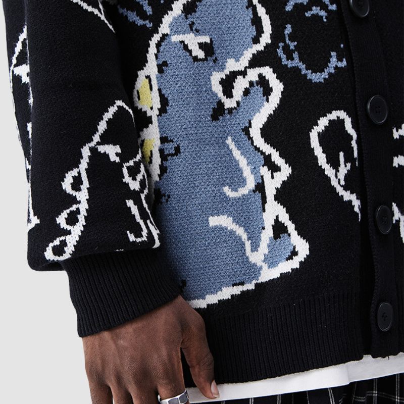 Style Core Aesthetics, New Style Trends Dinosaur Cardigan Sweater Style Core Aesthetics, New Style Trends Dinosaur Cardigan Sweater