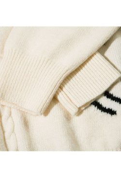 Style Core Aesthetics, New Style Trends Dinosaur Pattern Patchwork Solid Color Sweater