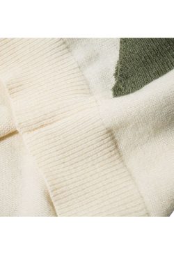 Style Core Aesthetics, New Style Trends Dinosaur Pattern Patchwork Solid Color Sweater