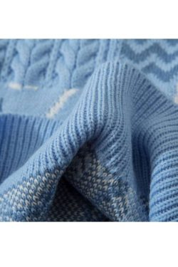 Style Core Aesthetics, New Style Trends Dinosaur Pattern Stitching Knit Sweater