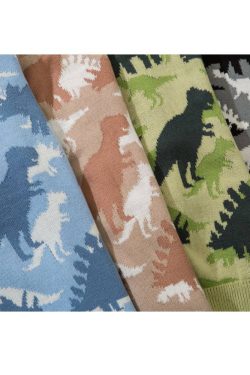 Style Core Aesthetics, New Style Trends Dinosaur Pattern Stitching Sweater