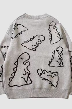 Style Core Aesthetics, New Style Trends Dinosaur Printed Sweater
