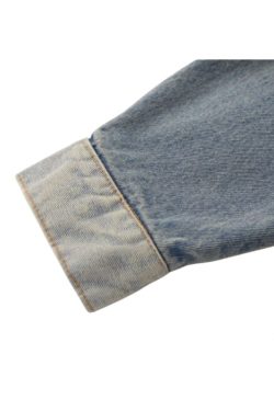 Style Core Aesthetics, New Style Trends Distressed Denim Butterfly Embroidered Jacket