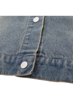 Style Core Aesthetics, New Style Trends Distressed Denim Butterfly Embroidered Jacket