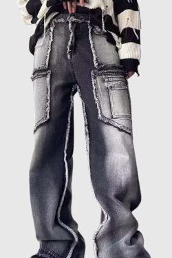 Style Core Aesthetics, New Style Trends Distressed Denim Cargo Pants