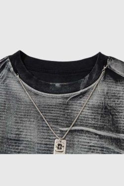 Style Core Aesthetics, New Style Trends Distressed Graphic Oversized T-Shirt