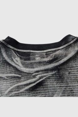 Style Core Aesthetics, New Style Trends Distressed Graphic Oversized T-Shirt