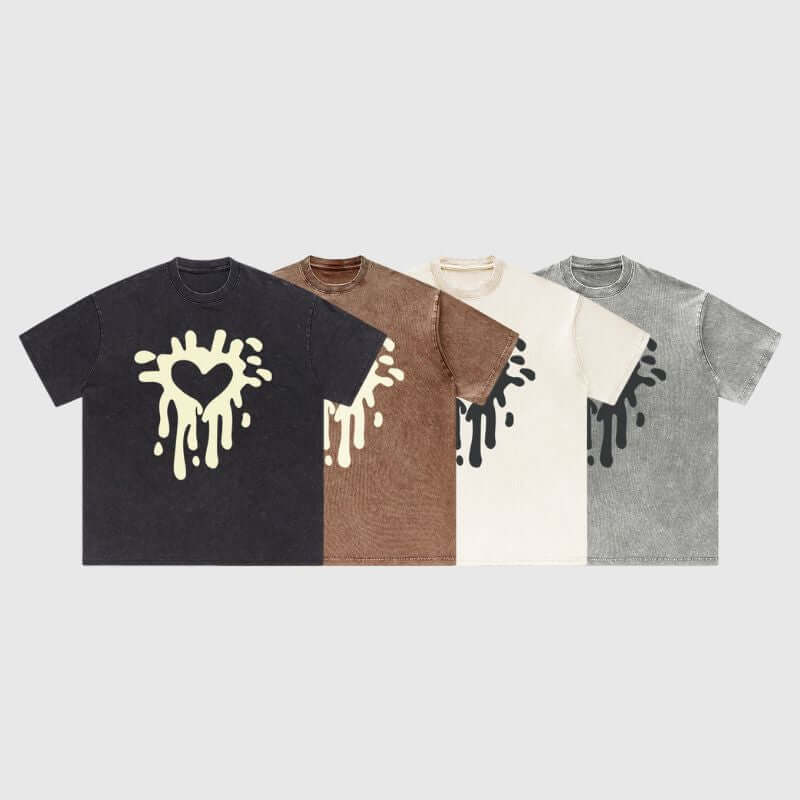 Style Core Aesthetics, New Style Trends Distressed Heart Print Tee Style Core Aesthetics, New Style Trends Distressed Heart Print Tee