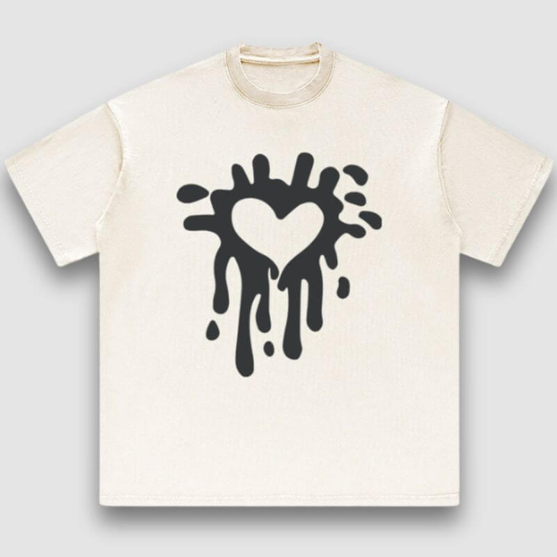 Style Core Aesthetics, New Style Trends Distressed Heart Print Tee Style Core Aesthetics, New Style Trends Distressed Heart Print Tee