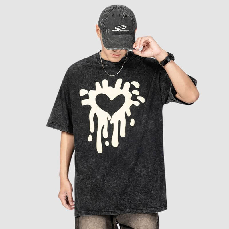 Style Core Aesthetics, New Style Trends Distressed Heart Print Tee Style Core Aesthetics, New Style Trends Distressed Heart Print Tee