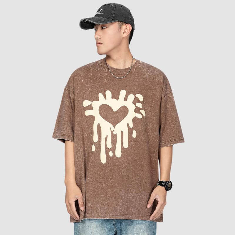 Style Core Aesthetics, New Style Trends Distressed Heart Print Tee Style Core Aesthetics, New Style Trends Distressed Heart Print Tee