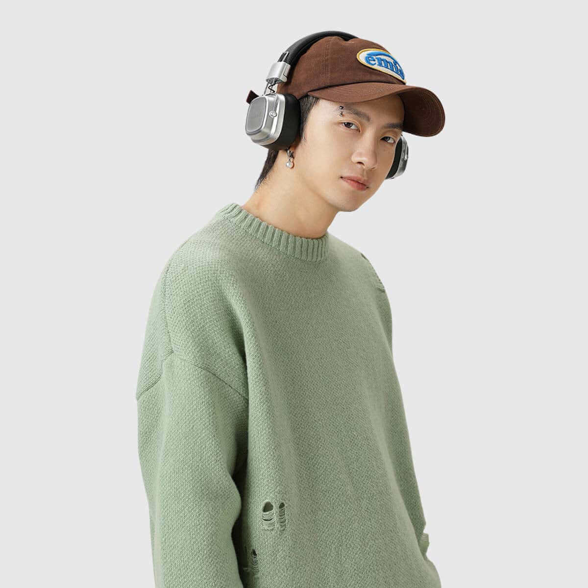 Style Core Aesthetics, New Style Trends Distressed Knit Pullover Sweater Style Core Aesthetics, New Style Trends Distressed Knit Pullover Sweater